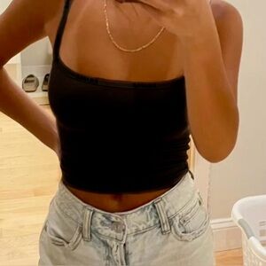 Skims Cotton Logo Tank Top Soot